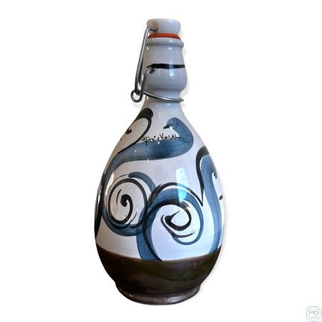 Hand painted ceramic bottle