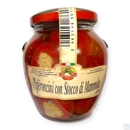 Peperoni gefüllt mit Kabeljau