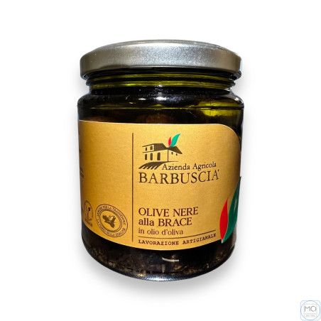 Gegrillte schwarze Oliven...