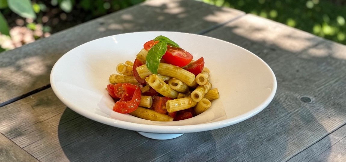 Recette Salade de Sedani aux tomates cerise et au pesto au basilic