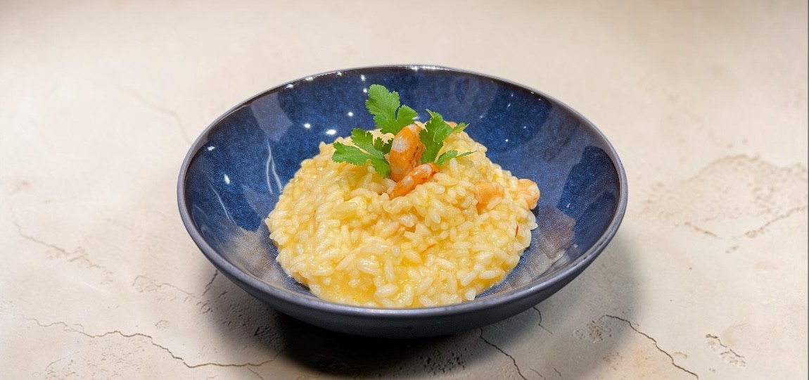 Recette Risotto aux crevettes, safran et agrumes
